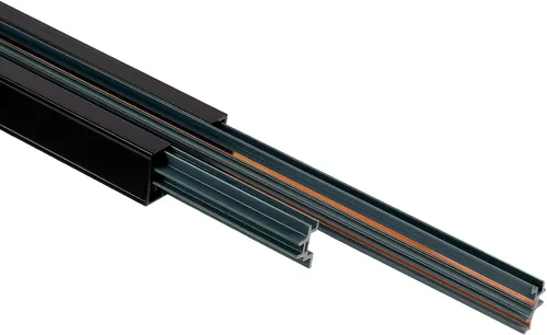 Miniatura 5 de H Kit de rieles de iluminación de riel de 120 V, 3.3 pies, 3 cables, circuito único tipo H con tapas finales y conector de alimentación de extremo