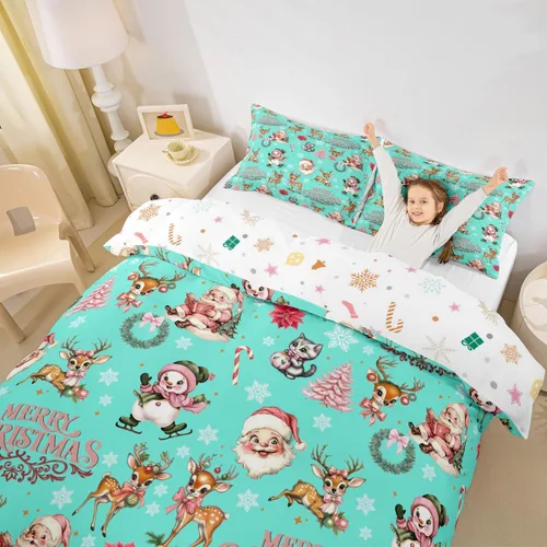 Miniatura 8 de Erosebridal Divertida funda de edredón de Halloween para niños, juego de ropa de cama de calabaza fantasma, decoración de Halloween para niños