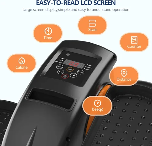 Miniatura 4 de Under Desk Elliptical Machine for Senior Mini Elliptical Leg Exerciser with Remote Quiet Portable Electric Seated Foot Pedal Exerciser for Home