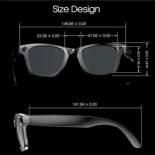 Miniatura 7 de Yowow BIT Gafas de Cámara Inteligente AI con Cámara Ultra Ancha 4K Antivibración, Videos HD1080P, Grabación de Vlog, Traducción AI, Asistente de Voz