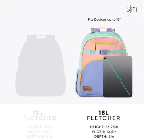Miniatura 5 de Simple Modern Mochila infantil para niñas y niños escolares Mochila primaria para adolescentes Colección Fletcher Niños - Grande