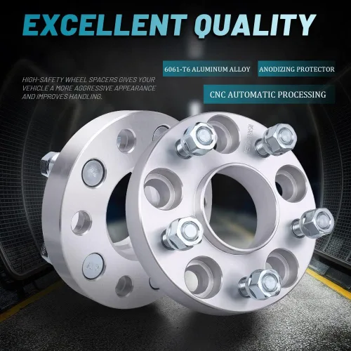 Miniatura 4 de IRONTEK Adaptador de espaciadores de rueda de 5 x 4.5/0.197 x 4.500 in para Nissan Infiniti 12x1.25 pernos 66.1 orificio central de 1 pulgada