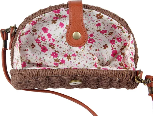 Miniatura 4 de KUANG! Bolso cruzado de paja para mujer, bolso de hombro y mensajero, bolso de paja para playa para mujer