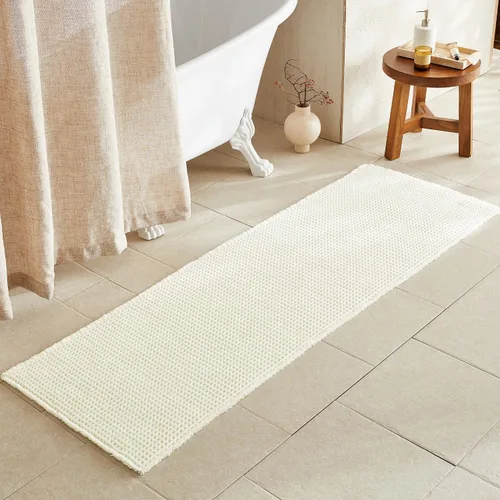Miniatura 147 de TYUU Tapete de baño estilo gofre, tapete de baño bohemio, antideslizante, lavable, súper absorbente, de secado rápido, bonito tapete de baño