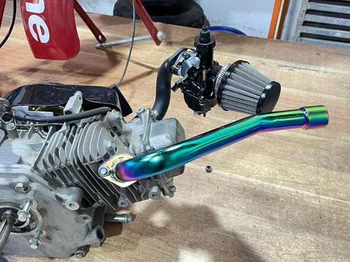 Miniatura 2 de Tubo de Escape Principal para Go Kart Predator 196cc 212cc GX160 GX200 DuroMa* 7Hp Tillotson 212 para Go Kart Manco Yerf Dog