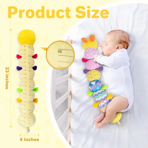 Miniatura 5 de KMUYSL Juguetes para bebés de 0 a 12 meses, juguete de animal musical de peluche con crujido, sonajeros y canción de cuna, juguete de peluche