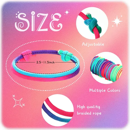 Miniatura 2 de Yinkin Christmas Operation Gifts First Day of School Bracelets Mommy and Me 1st Day of Kindergarten Woven Rope Bracelets Gifts
