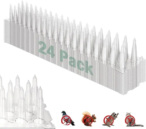 Miniatura 7 de Touri Paquete de 24 tiras transparentes de PVC transparente para cercas y techos exteriores para mantener alejados a pájaros, palomas, gatos