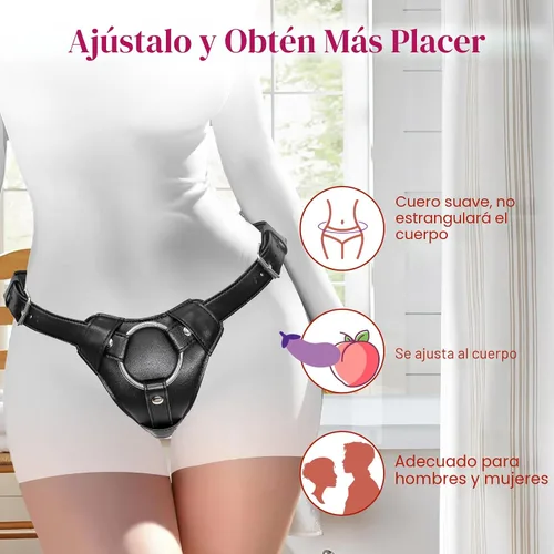 Miniatura 3 de Arnés con consolador para ataduras, juguetes sexuales para adultos para mujeres y hombres, consolador para pegging, cinturón ajustable de nylon