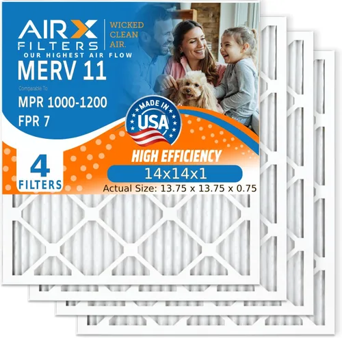 Miniatura 22 de AIRX FILTERS WICKED CLEAN AIR. Filtro de aire 10x20x1 MERV 11 electrostático plisado filtro de aire acondicionado paquete de 4 filtros de horno HVAC