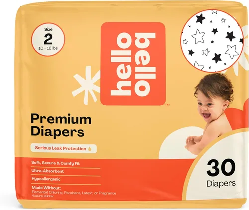 Miniatura 54 de Pañales Hello Bello, talla 4 (22-37 libras) Flower Child, 21 unidades de pañales desechables premium para bebé, hipoalergénicos con sensación suave