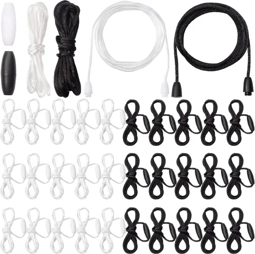 Miniatura 7 de 30 juegos de cordones de repuesto para collar con cierres separables, cordón de nailon para bricolaje y hebilla de plástico con hebilla de seguridad