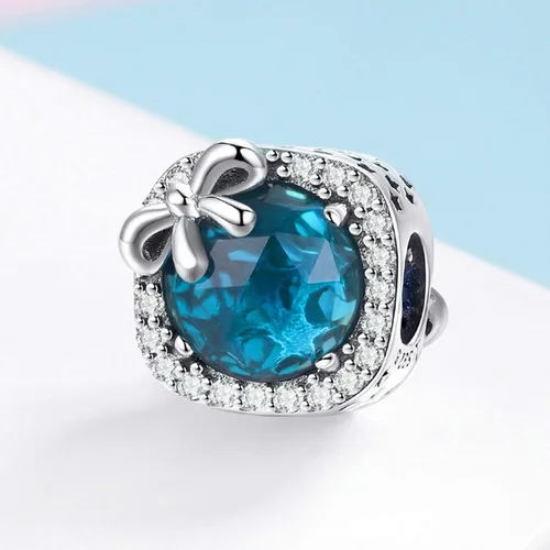 Miniatura 3 de MUERDOU Birthstone Charm Fit for Charms Bracelet Bowknot Birthday Crystal Charms for Bracelet and Necklace