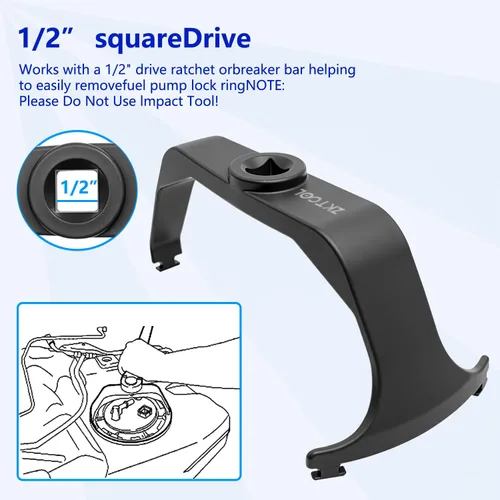 Miniatura 4 de ZKTOOL 6599 Herramienta de anillo de bloqueo del tanque de combustible, herramientas de instalación y extracción de emisores de bomba