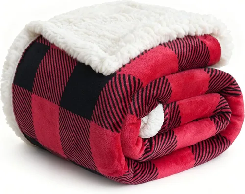 Miniatura 16 de Gracelife Manta de forro polar Sherpa para sofá, manta de felpa mullida y cálida para mujeres y hombres, acogedora manta gruesa y suave tamaño Gris