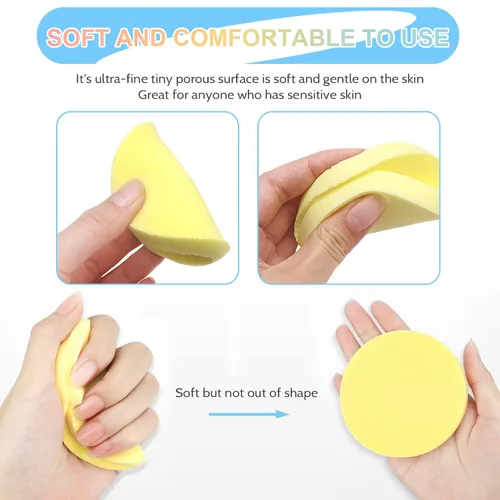 Miniatura 4 de 120 esponjas faciales comprimidas, esponja profesional para eliminación de maquillaje, esponja de limpieza facial redonda para spa, exfoliante
