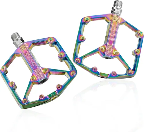 WOWSPORT Pedales MTB Pedales de bicicleta de montaña Pedales planos y ligeros con clavos antideslizantes para Road Mountain BMX MTB Bike
