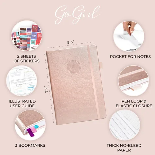 Miniatura 2 de GoGirl Planificador Semanal Horario – Planificador Horario de Trabajo y Vida con Franjas Horarias – Organizador de Agenda Vertical para Oro rosa