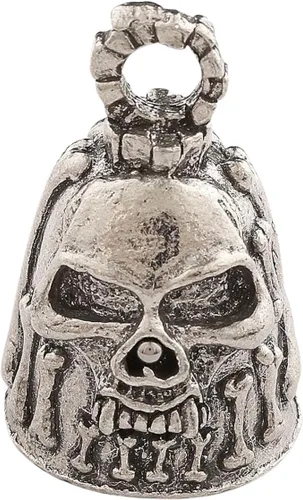 Guardian Bell Campana de buena suerte con llavero y bolsa de regalo de terciopelo negro | Campana de motocicleta | Peltre sin plomo | Hecho en