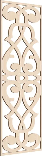 Miniatura 67 de 9 3/8"W x 24 3/8"H x 1/4"T Bellaire Decorativos Paneles de pared de madera calado, abedul