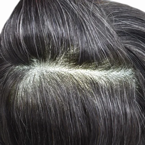 Miniatura 348 de Sistema de reemplazo de cabello de encaje francés para hombre, piezas de cabello de aspecto natural, encaje frontal, negro, marrón, rubio, gris