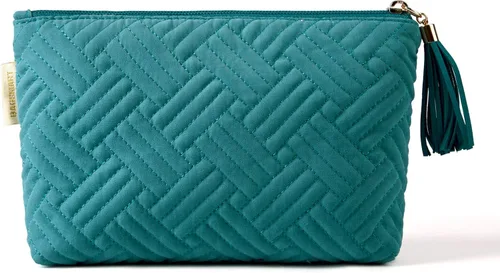 Miniatura 32 de BAGSMART Pequeña bolsa de maquillaje, neceser portátil esponjoso con cierre de cremallera con encanto, organizador de viaje resistente al agua