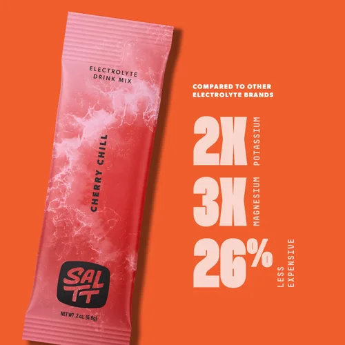 Miniatura 3 de SALTT Electrolytes Polvo Mezcla de Bebida Saborizada - Cherry Chill - 30 Paquetes de Hidratación - Magnesio, Potasio, Sodio, Oligoelementos - Sin