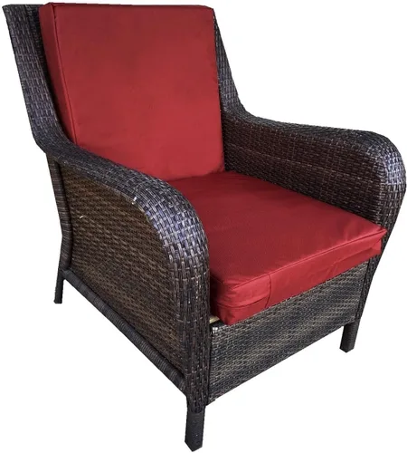 Miniatura 6 de Paquete de 2 cojines de plataforma de espuma viscoelástica para exteriores de 20 x 18 x 4 pulgadas con funda interna impermeable para muebles