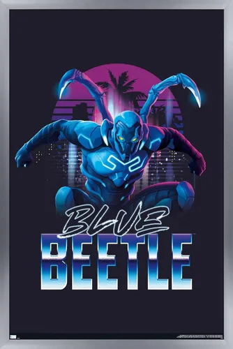 Miniatura 8 de Trends International DC Comics Movie Blue Beetle - Póster de pared de ciudad, 22.4 pulgadas de largo x 14.7 W, paquete de póster y montaje prémium