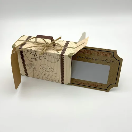 Miniatura 6 de Paquete de regalo de tarjeta de rascar y revelar mini maleta sorpresa DIY y mini boleto de viaje (DIY). Perfecto para San Valentín, vacaciones
