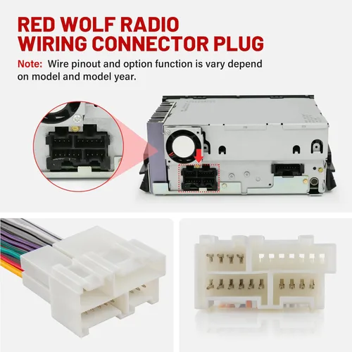 Miniatura 3 de RED WOLF Arnés de cableado estéreo de repuesto para 1988-2002 GM Chevrolet GMC Buick Cadillac Radio Cable Harness Antena Adaptador Adaptador Kit