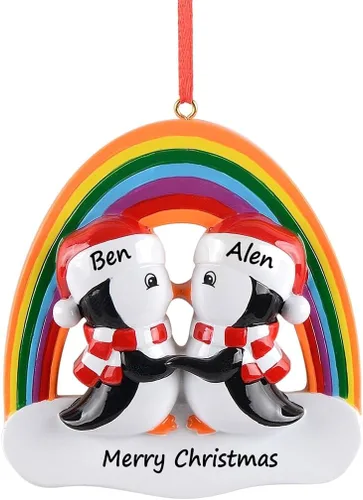 Adorno LGBT Lesbiana, 2025 adornos de Navidad personalizados LGBT Lesbiana Gay, adornos personalizados con todo el amor es igual, adorno LGBTQ de