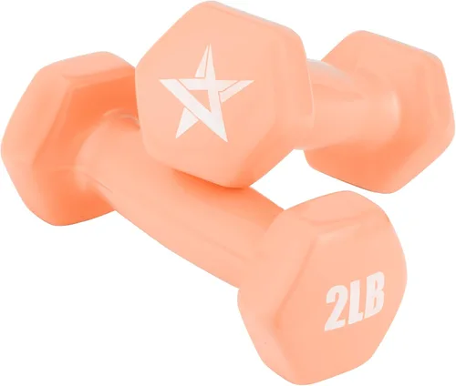 Yes4All Mancuernas Hexagonales de Vinilo - Juego de 2 Mancuernas para Gimnasio en Casa y Entrenamiento de Fuerza (Opciones de Peso de 2-15 libras)