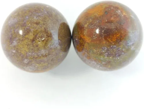 Miniatura 3 de Top Chi Fancy Jasper Baoding - Bolas para terapia de manos, ejercicio y alivio del estrés (mediano de 1.6 pulgadas)