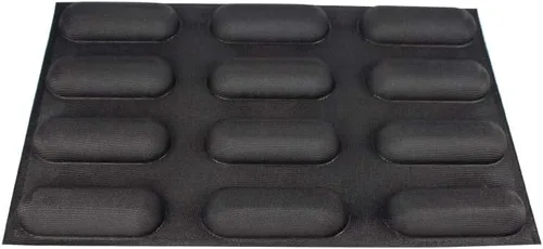 Miniatura 3 de FETESUR Moldes para perros calientes, moldes antiadherentes para pan de pan, molde de silicona de grado alimenticio, 12 panes de 40 x 60 pulgadas