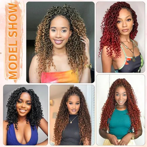 Miniatura 6 de Wodun Goddess Locs - Cabello de ganchillo de 12 pulgadas, 8 paquetes de cabello sintético de ganchillo, cabello de ganchillo previamente enrollado