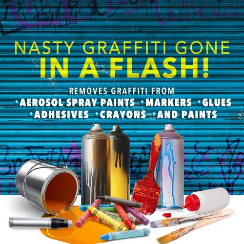 Miniatura 4 de Smart 'n Easy Removedor de graffiti de superficie lisa – Elimina pinturas en aerosol no deseadas en aerosol, tintas, pinturas y revestimientos