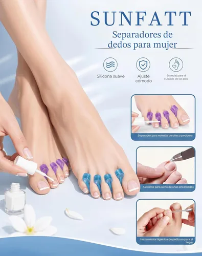 Miniatura 2 de SUNFATT Separadores de Dedos para Pedicura, Separadores de Dedos para Mujeres, Separadores de Dedos del Pie para Pedicura para Separar Uñas