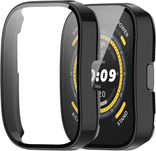 Miniatura 9 de Protector de pantalla diseñado para Amazfit Bip 5 con película de vidrio templado, parachoques de policarbonato duro, cubierta completa, accesorios