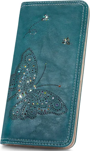 Miniatura 8 de KITEVIUN Cartera RFID para Mujeres Ultra Delgada Fina Cartera de Mujer Compacta Clutch Cartera Larga para Damas, 01-Blanco, Moderno