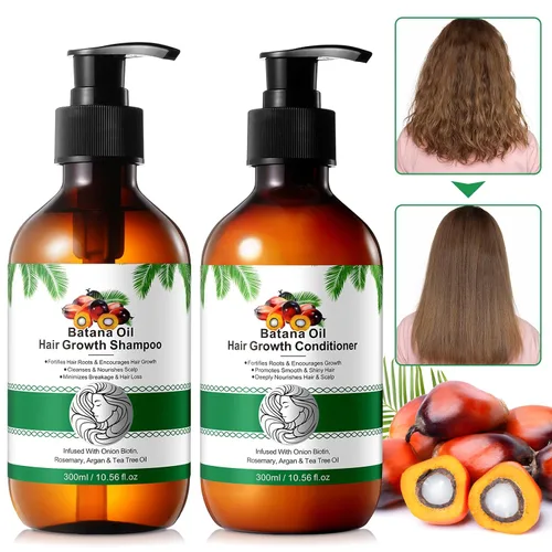 Miniatura 9 de Batana Oil - Juego de champú y acondicionador – Productos para el cabello espesante para mujeres y hombres con aceite de batana orgánico crudo