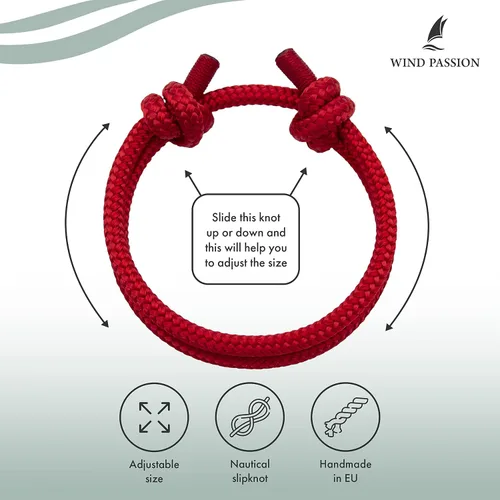 Miniatura 32 de Wind Passion Pulsera para hombre con cuerda mono con estilo náutico trenzado