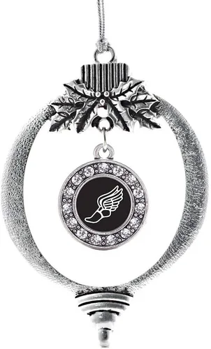 Miniatura 148 de Inspired Silver - Twin One - Adorno festivo de Navidad de plata - Adorno festivo de árbol de Navidad con dije de círculo y circonita cúbica