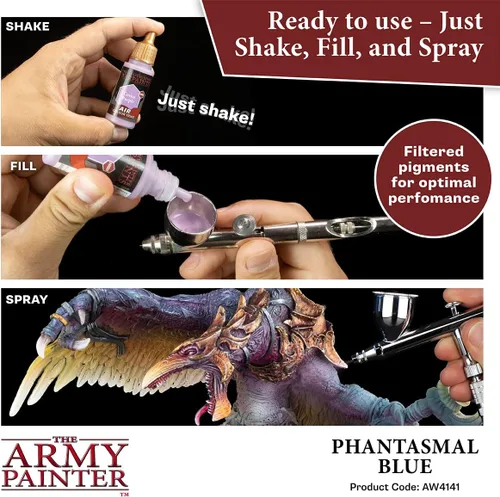Miniatura 4 de Pinturas de guerra: Acrílicos: Air Phantasmal Blue – 1x 18ml de pintura acrílica de The Army Painter Pintura para aficiones – Miniaturas de Dungeons