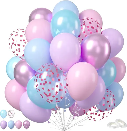 Miniatura 24 de Globo Rojo Blanco Azul, 50 unidades de 12 pulgadas, globos de látex azul marino, rojo rubí oscuro, confeti dorado metálico para baby shower
