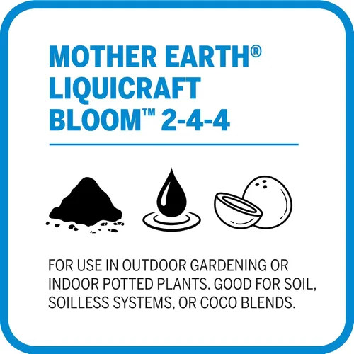 Miniatura 4 de Mother Earth LiquiCraft Bloom 2-4-4 para plantas con flores y verduras como tomates, 1 galón