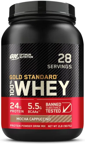 Optimum Nutrition Estándar dorado 100% Proteína de Suero de Leche en Polvo, Pie de lima, 1.8 Libra