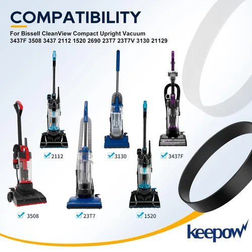 Miniatura 2 de KEEPOW Correas de repuesto para aspiradora 3437F compatibles con aspiradora vertical compacta Bissell CleanView 3437F, 3437, 3508, 2112, 21129