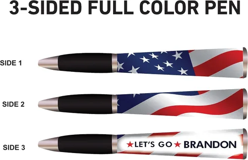 Miniatura 3 de Bolígrafo con la bandera de Lets Go Brandon, diseño de bandera Trump 2024, mercancía de Trump, bolígrafo inspirado en la bandera de Trump