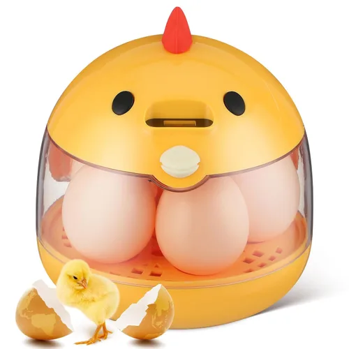 TOYANDONA Incubadora de 5 huevos con control automático de temperatura y humedad - Incubadora pequeña para aves con ventilación de aire y ovoscopio